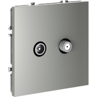 VLS060405 Розетка телевизионная оконечная для кабелей RG 6 - SAT 50 - SAT 703 - DG 113 (TV+SAT) (Телевизионный + Спутниковый) стального цвета VOLTUM S70 (сталь)