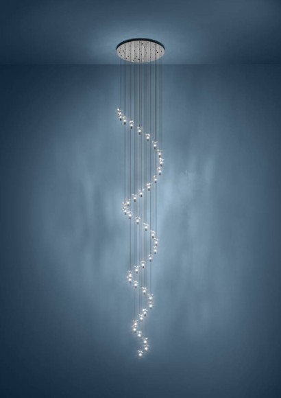 390492 COMAREIRA Светодиодный подвес с регулировкой цветовой температуры LED 84Вт 8800Лм 2200K-4000K сталь никель черный стекло