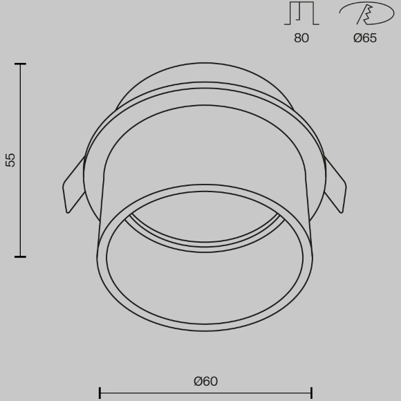 Встраиваемый светильник Technical DL050-01B Встраиваемый светильник Technical DL050-01B
