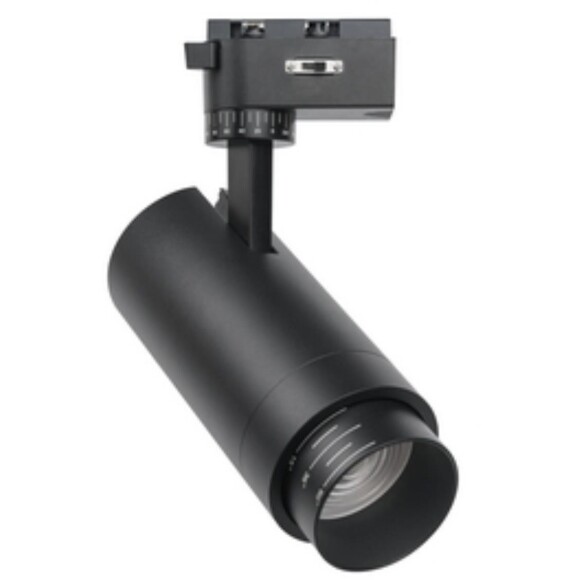 4867-1U Favourite Трековый светильник с переключением мощности, цветовой температуры и регулировкой угла рассеивания LEDx10/20/30W, 220V, 1004/1768/2312LM, 3000-6000K, zoom: 15-60°, included