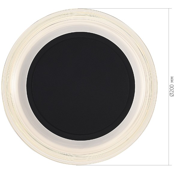 SL6239.401.03 Светильник настенный ST-Luce черный/прозрачный LED 1*7W 3000K FRITTELA