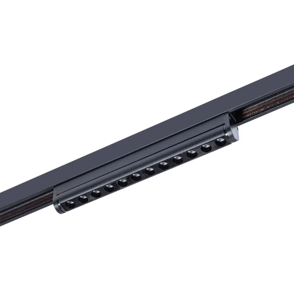 Arte Lamp Optima A7498PL-1BK Черный магнитный трековый светодиодный светильник-книжка, глазковые диоды, с возможностью диммирования по протоколу 0/1-10В, LED 10Вт 710Лм 3000К CRI90+ 24° 48В