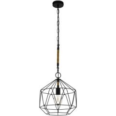 43328 Подвес COTTINGHAM, 1х40W(E27), ?370, H1100, сталь, черный, канат