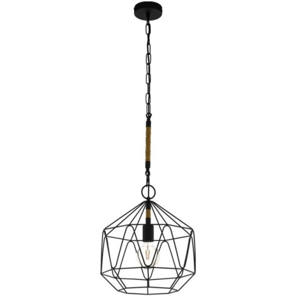 43328 Подвес COTTINGHAM, 1х40W(E27), ?370, H1100, сталь, черный, канат