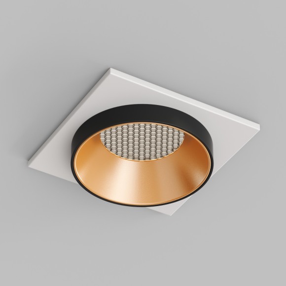 DK2402-GD Встраиваемый светильник, IP 20, 50 Вт, GU10, черный/золотой, алюминий DK2402-GD Встраиваемый светильник, IP 20, 50 Вт, GU10, черный/золотой, алюминий