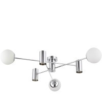 SLE1105-102-06 Светильник потолочный Хром/Белый GU10+E27 3+3*5+60W RAITO