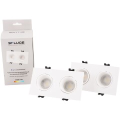ST906.508.02_2 ST Luce Набор из двух светильников с 2 лампами, встраиваемых, со сменным светодиодным модулем LED 1*11.2W 4000K