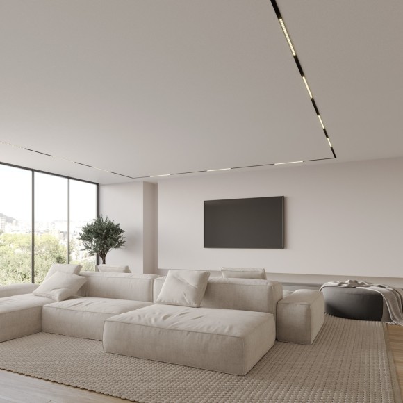 359484 Трековый светодиодный TUYA SMART светильник Novotech Flum CRI90+ 3000-6500К 960Лм 100° 12W Bluetooth Wi-Fi Алиса