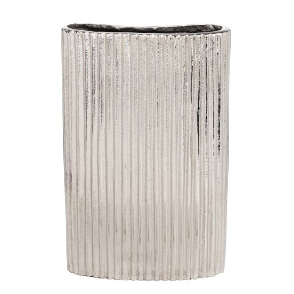 421452 NOSIMARO Ваза декоративная металл никель L190 B60 H300