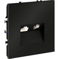 VLS060708 Розетка компьютерная RJ45 и ТV Телевизионная оконечная для антренных кабелей RG6 или РК 75-4,8-31. Патчкорд категории 6Е (для проводов CAT5-CAT6 до 10 Гбит/сек) черного матового цвета VOLTUM S70 (черный матовый)