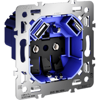 VLS0405M Механизм розетки с заземлением и защитными шторками 16А, с USB зарядкой USB Type-А и USB Type-C VOLTUM S70