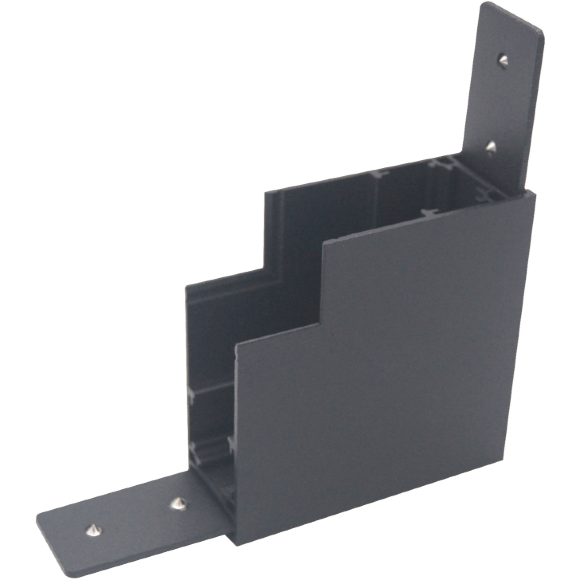 Lightstar Uno Pro 509137P Соединитель вертикальный черный L-образный с потолка на стену, для треков (шинопроводов) накладного монтажа арт 509027P и 509037P