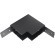 Lightstar Uno Pro 509137P Соединитель вертикальный черный L-образный с потолка на стену, для треков (шинопроводов) накладного монтажа арт 509027P и 509037P