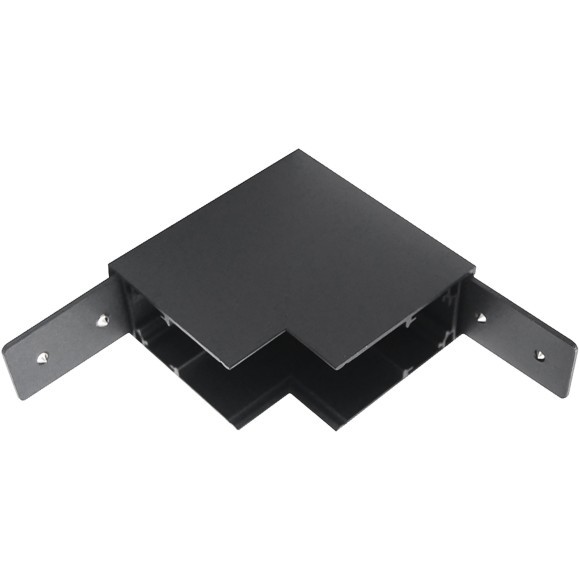Lightstar Uno Pro 509137P Соединитель вертикальный черный L-образный с потолка на стену, для треков (шинопроводов) накладного монтажа арт 509027P и 509037P