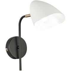 SLE103601-01 Светильник настенный Черный, Золотой/Белый E14 1*40W SATTA