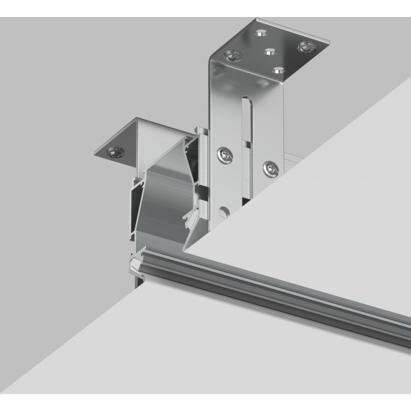 Профиль для монтажа накл. шинопроводов в гарпунный нат. потолок Smart 220V Denkirs TR3044-AL