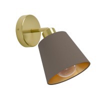 31533 Бра MASERLO, 1X12(Е27), металл, кремово-золотой/текстиль, капучино