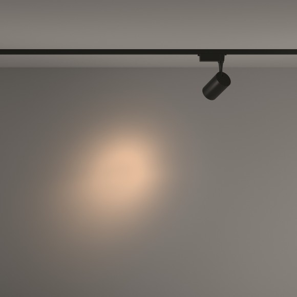 Однофазный двужильный светодиодный трековый светильник Maytoni Unity TR003-1-10W3K-S-B Vuoro 3000К 850Лм CRI90+ 24° 10Вт