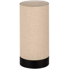 900861 Настольная лампа FENIGLIA, 1X40W (E27), H255, сталь, черный / текстиль, лен, бежевый