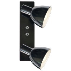 27778 EGLO PRIMO 2 Спот светильник с двумя лампами E14, диммируемый, с выключателем, 80Вт, черный, минимализм