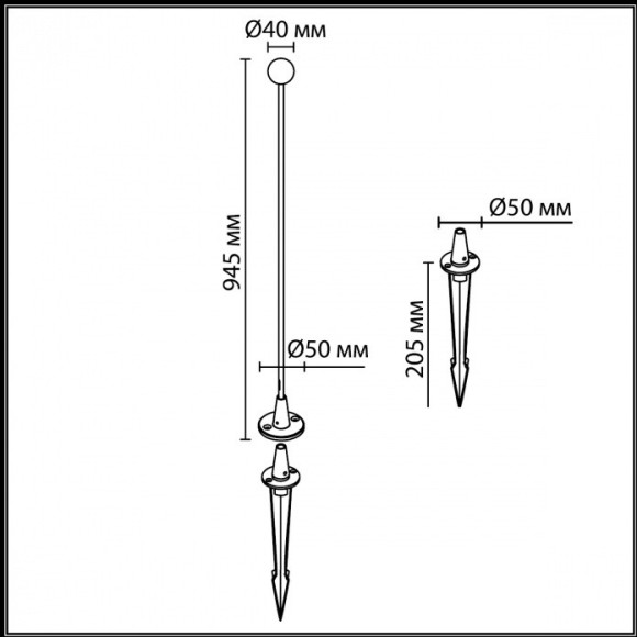 Уличный светильник IP65 LED 1W Odeon Light NOTTE 7123/1GLA Уличный светильник IP65 LED 1W Odeon Light NOTTE 7123/1GLA