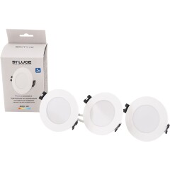 ST907.508.01_3 ST Luce Набор из трех светильников встраиваемых, со сменным светодиодным модулем LED 1*5.5W 4000K