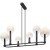 Люстра на штангах с черным основанием и прозрачными плафонами, лампы E14 6шт, Maytoni Status MOD333PL-06B1
