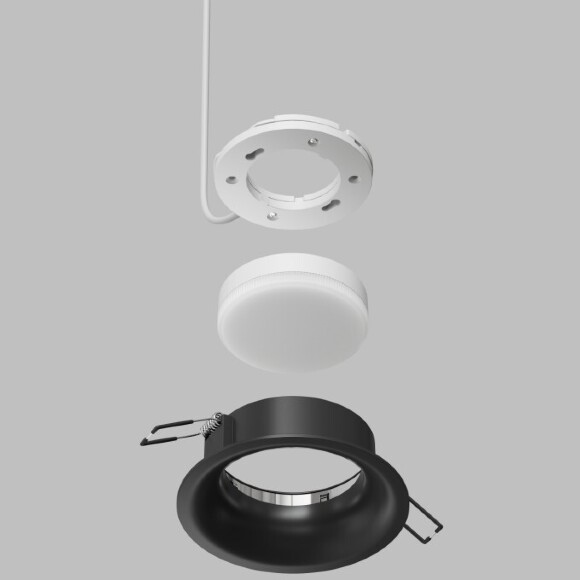 Встраиваемый светильник спот INER, до 15 Вт LED, GX53, IP20, алюминий, чёрный DK2150-BK