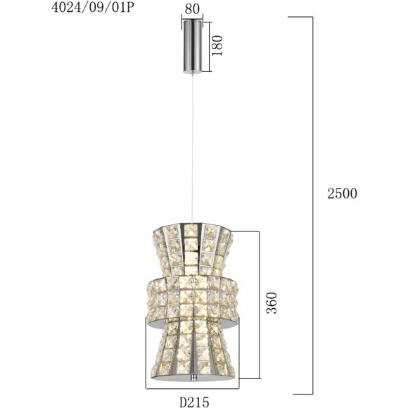 Светильник подвесной Stilfort Karnelli LED Ra95 Lm2800 3000-6000K 4024/09/01P