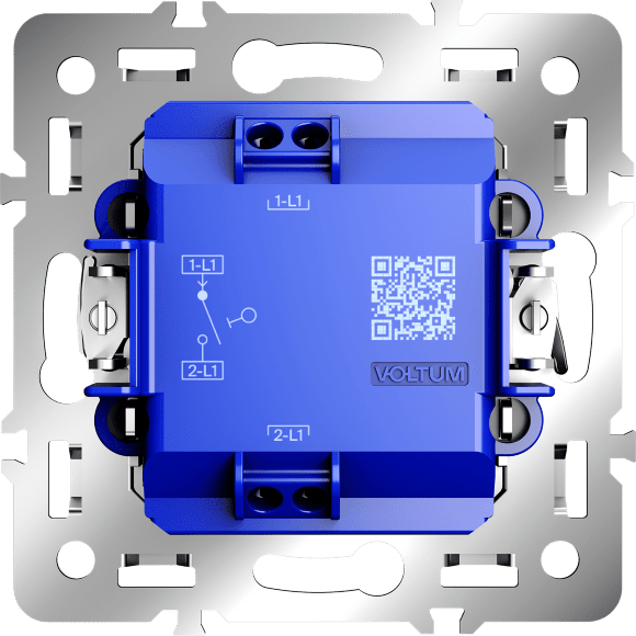 VLS0101M Механизм выключателя одноклавишного с максимальным током 10 Ампер или 2200 Ватт, при подключении к 220 вольтам VOLTUM S70