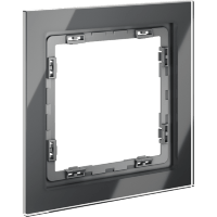 VLS110107 Рамка стеклянная для электрических изделий VOLTUM серии S70 на 1 пост графитового цвета из стекла