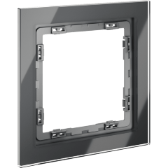 VLS110107 Рамка стеклянная для электрических изделий VOLTUM серии S70 на 1 пост графитового цвета из стекла VLS110107 Рамка стеклянная для электрических изделий VOLTUM серии S70 на 1 пост графитового цвета из стекла