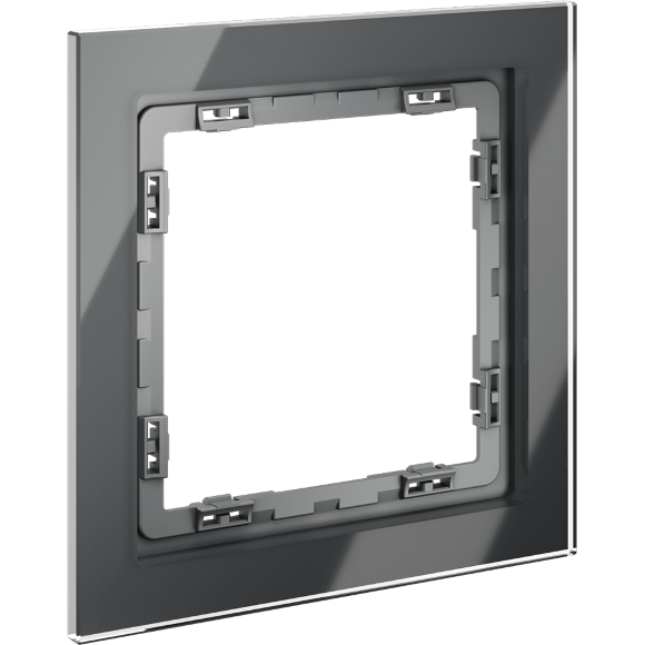 VLS110107 Рамка стеклянная для электрических изделий VOLTUM серии S70 на 1 пост графитового цвета из стекла VLS110107 Рамка стеклянная для электрических изделий VOLTUM серии S70 на 1 пост графитового цвета из стекла