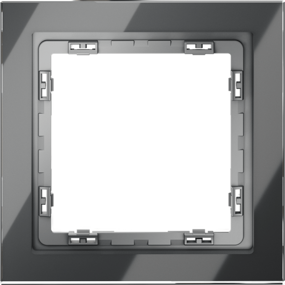 VLS110107 Рамка стеклянная для электрических изделий VOLTUM серии S70 на 1 пост графитового цвета из стекла VLS110107 Рамка стеклянная для электрических изделий VOLTUM серии S70 на 1 пост графитового цвета из стекла