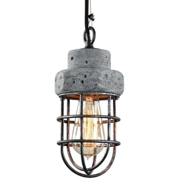 Подвесной светильник с 1 плафоном Lussole GRLSP-9691 COMMACK IP21 под лампу 1xE27 10W Подвесной светильник с 1 плафоном Lussole GRLSP-9691 COMMACK IP21 под лампу 1xE27 10W