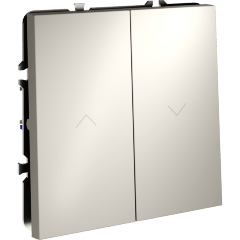 VLS020703 Выключатель для жалюзи звонкового типа для управления электроприводами кашемирового цвета 10А (2200 Ватт) VOLTUM S70 (кашемир)