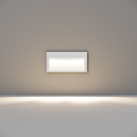 Maytoni Futo O512SL-L3W3K Уличный прямоугольный белый светодиодный светильник встраиваемый в стены, архитектурная подсветка лестницы, дорожки или фасада, LED SMD2835 3Вт 3000K CRI90 40° IP65 220V