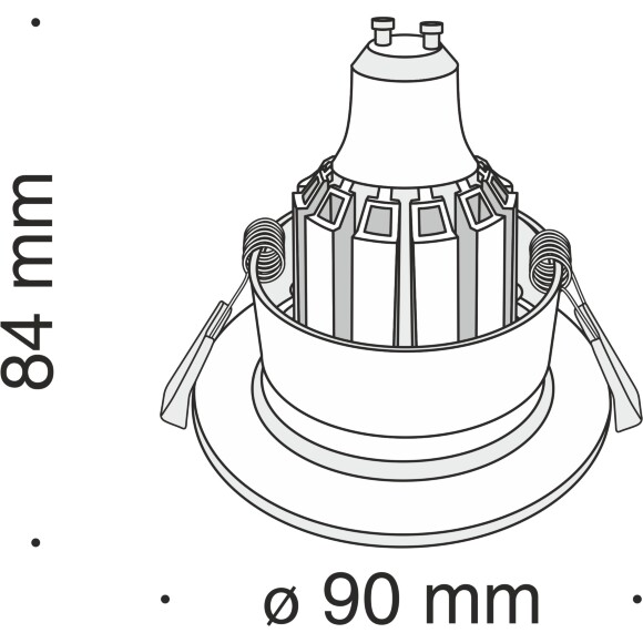 Встраиваемый светильник Technical DL041-01RG