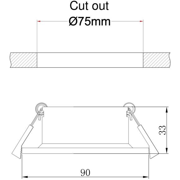 Встраиваемый светильник Technical DL041-01RG