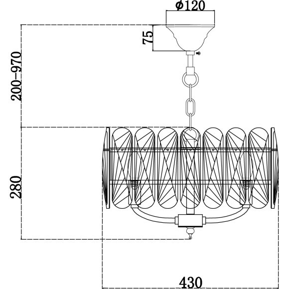 Люстра подвесная Maytoni MOD122PL-05BS Suite под лампы 5xE14 40W
