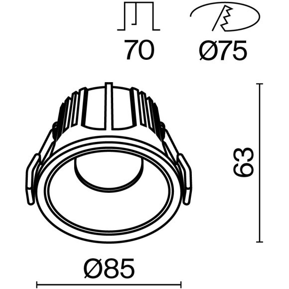 Встраиваемый светильник Maytoni DL043-01-15W4K-RD-WB Alfa LED светодиодный LED 15W