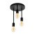 43126 WILMCOTE Потолочный светильник с тремя лампами E27, 180Вт, винтаж, D280, H380, сталь, черный