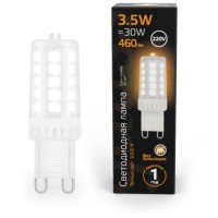 107009105 Лампа Gauss G9 AC185-265V 3,5W 460lm 3000K керамика LED 1/10/200