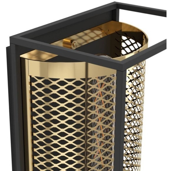 43789 Бра (настенный светильник) NOHALES, 1X40W (E27), H320, сталь, черный, латунь