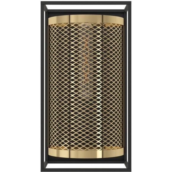 43789 Бра (настенный светильник) NOHALES, 1X40W (E27), H320, сталь, черный, латунь