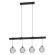 39761 ARGALLO Подвесной светильник с 4 лампами E27, 160Вт, черный, металл/стекло