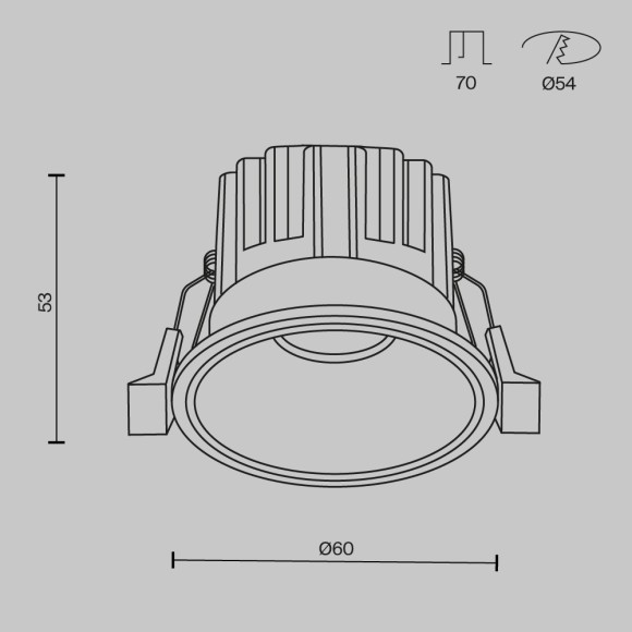 Встраиваемый светильник Technical DL058-7W3K-BS Встраиваемый светильник Technical DL058-7W3K-BS