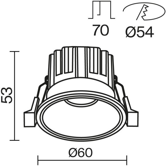 Встраиваемый светильник Technical DL058-7W3K-BS Встраиваемый светильник Technical DL058-7W3K-BS