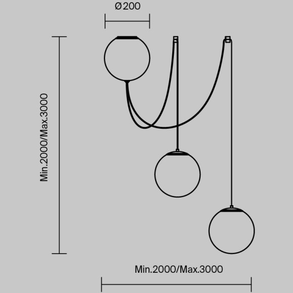 Подвесной светильник Maytoni MOD427PL-L30B3K1