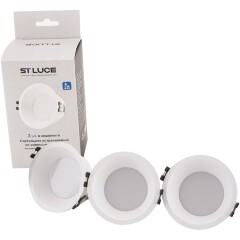 ST907.518.01_3 ST Luce Набор из трех светильников встраиваемых, влагозащищенных IP65, со сменным LED модулем 1*5.6W 4000K